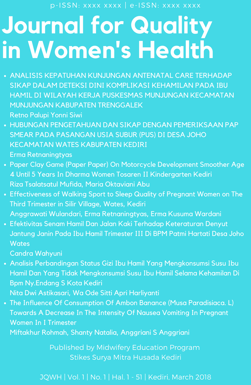 					View Vol. 1 No. 1 (2018): Journal for Quality in Women's Health
				
